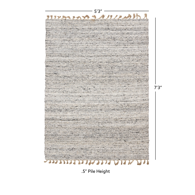 Linon Knotty Loop Hand Woven Wool 5'3