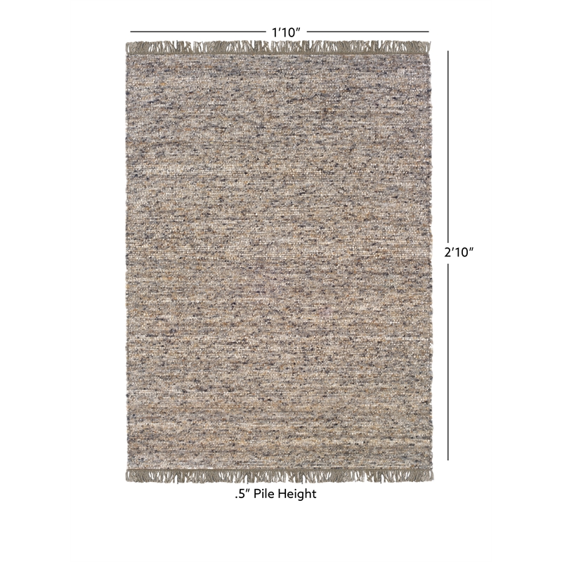 Linon Knotty Loop Hand Woven Wool 1'10