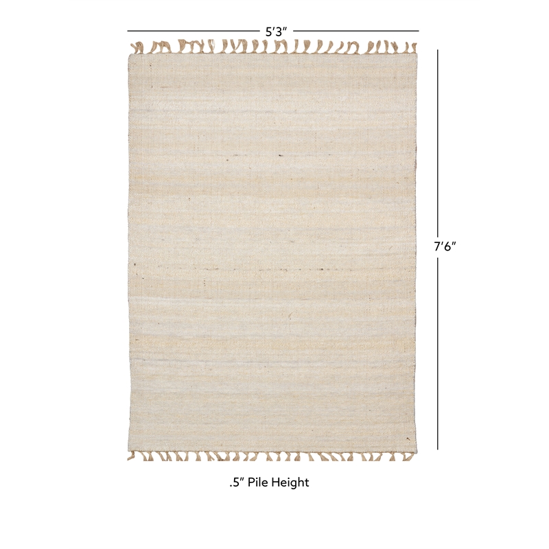 Linon Knotty Loop Hand Woven Wool 5'3