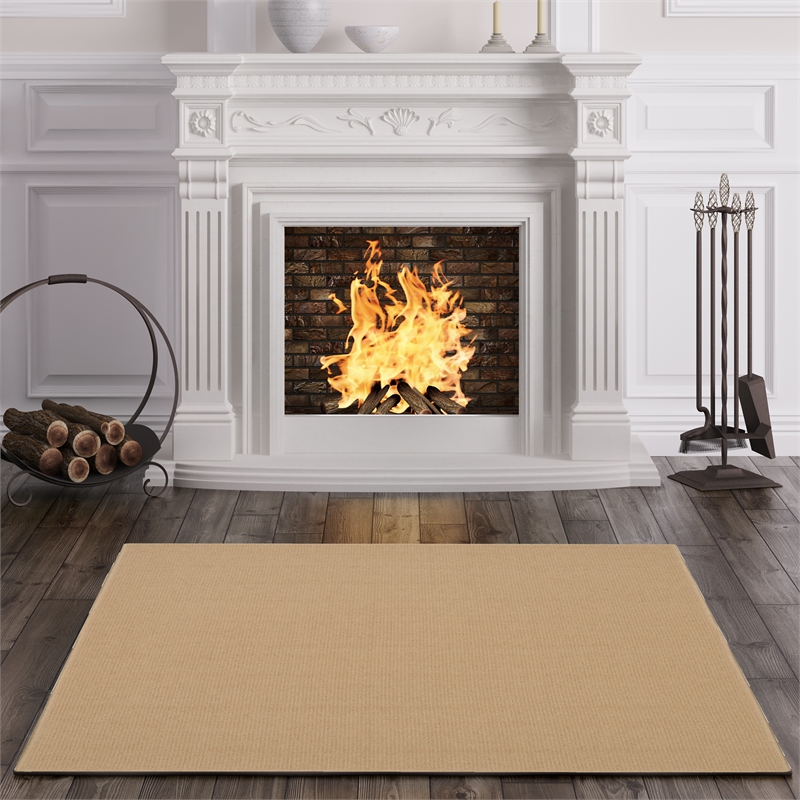 Linon Rushton Hand Tufted Wool 3'x5' Rug in Natural