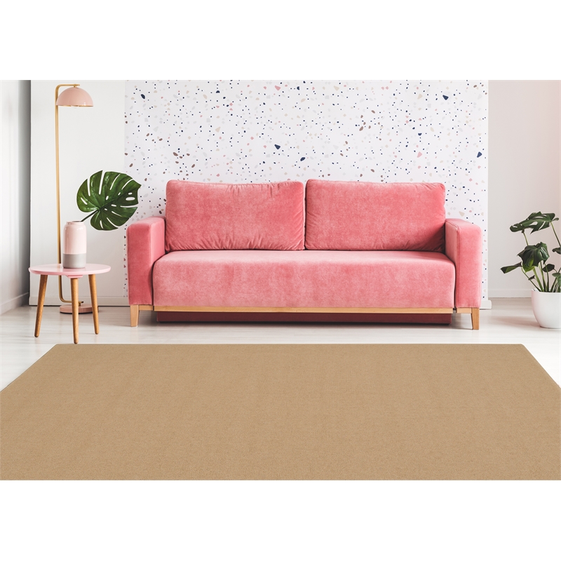 Linon Rushton Hand Tufted Wool 8'x10' Rug in Natural