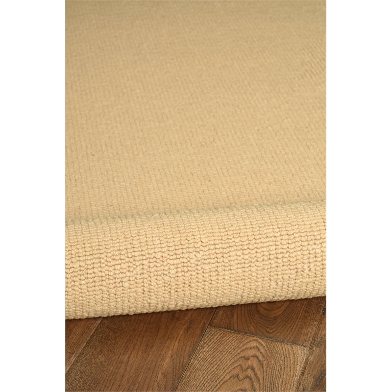Linon Rushton Hand Tufted Wool 3'x5' Rug in Sisal Brown