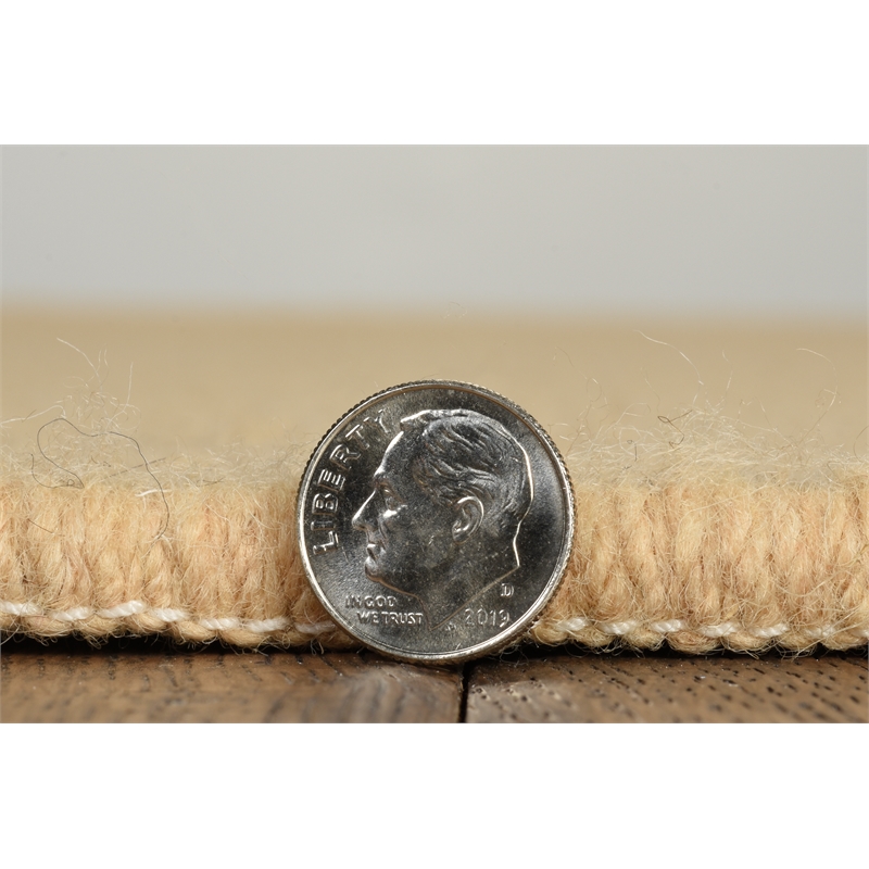 Linon Rushton Hand Tufted Wool 5'x8' Rug in Sisal Brown