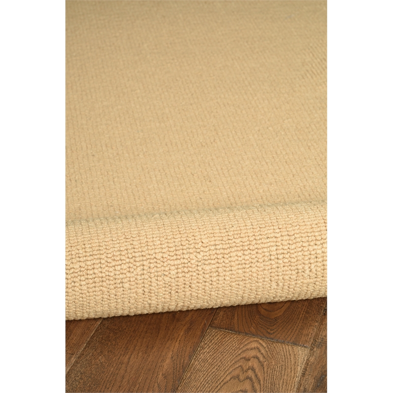 Linon Rushton Hand Tufted Wool 5'x8' Rug in Sisal Brown