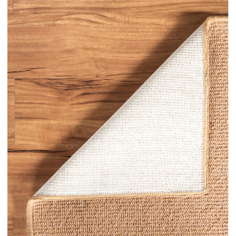 Linon Rushton Hand Tufted Wool 2'x8' Rug in Cork Brown