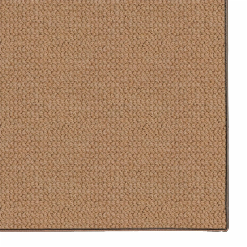 Linon Rushton Hand Tufted Wool 2'x8' Rug in Cork Brown