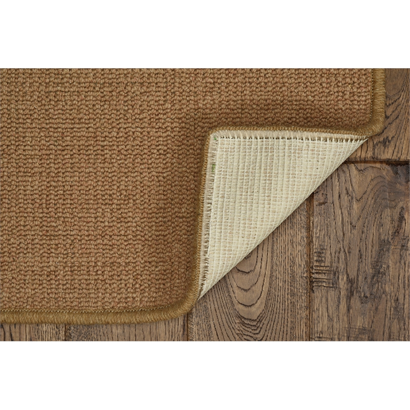 Linon Rushton Hand Tufted Wool 8'x10' Rug in Cork Brown