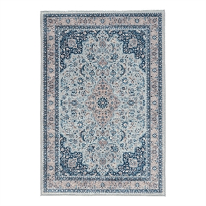 Linon Eclipse Macon Woven Polyester 2'2&quotx3'2&quot Rug in Blue