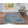 Linon Eclipse Macon Woven Polyester 5'x 7' Rug in Blue
