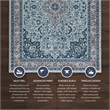 Linon Eclipse Macon Woven Polyester 5'x 7' Rug in Blue