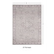 Linon Eclipse Boston Woven Polyester 5'x 7' Area Rug in Ivory