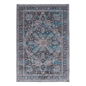 Linon Eclipse Rania Woven Polyester 2'2&quotx3'2&quot Rug in Gray