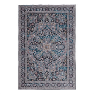 Linon Eclipse Rania Woven Polyester 3'3&quotx 5' Rug in Gray