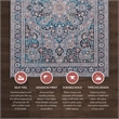 Linon Eclipse Rania Woven Polyester 5'x 7' Rug in Gray