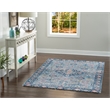 Linon Eclipse Agile Woven Polyester 5'x 7' Rug in Blue