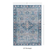 Linon Eclipse Agile Woven Polyester 5'x 7' Rug in Blue