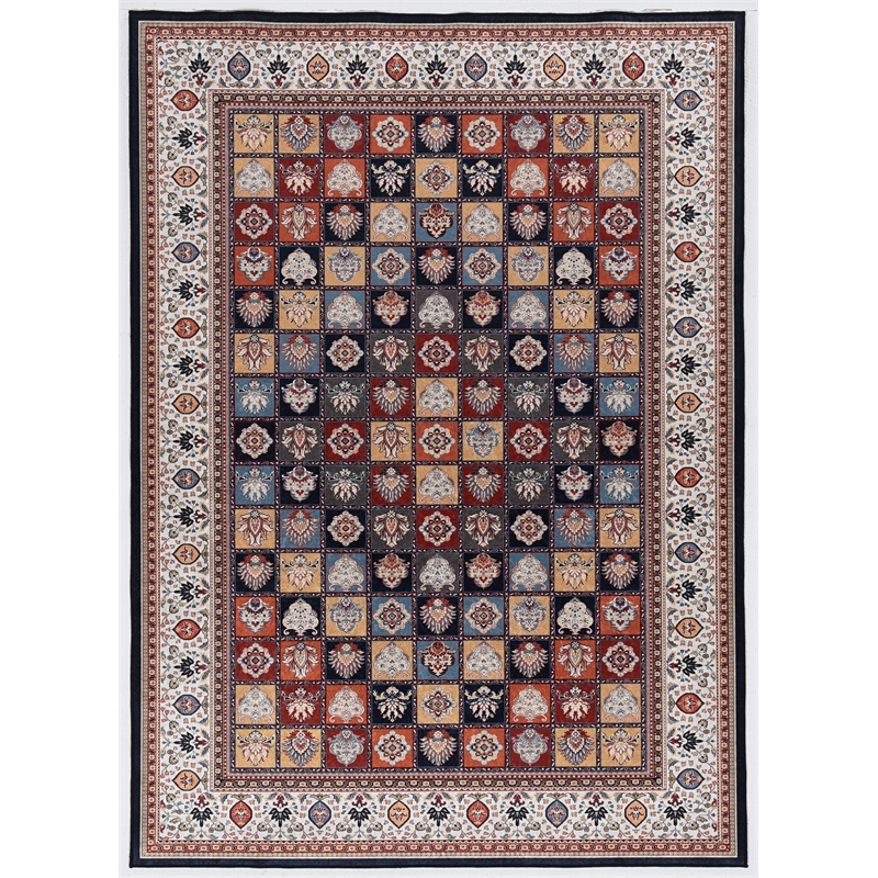 Linon Eclipse Aerin Woven Polyester 5'x 7' Rug in Black