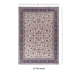 Linon Eclipse Ritchie Woven Polyester 5'x 7' Area Rug in Ivory