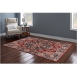 Linon Eclipse Martin Woven Polyester 5'x 7' Rug in Red
