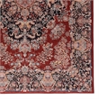 Linon Eclipse Martin Woven Polyester 5'x 7' Rug in Red