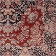Linon Eclipse Martin Woven Polyester 5'x 7' Rug in Red