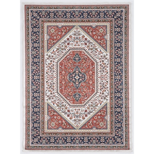 Linon Eclipse Bayer Woven Polyester 3'3&quotx5' Rug in Red