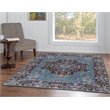 Linon Eclipse Martin Woven Polyester 5'x 7' Rug in Blue