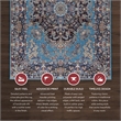 Linon Eclipse Martin Woven Polyester 5'x 7' Rug in Blue