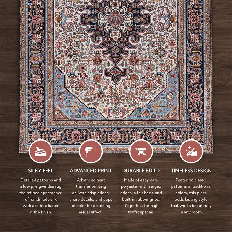 Linon Eclipse Landis Woven Polyester 2'2