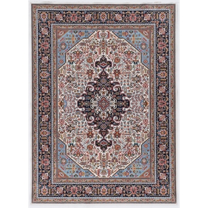 Linon Eclipse Landis Woven Polyester 2'2&quotx3'2&quot Accent Rug in Ivory