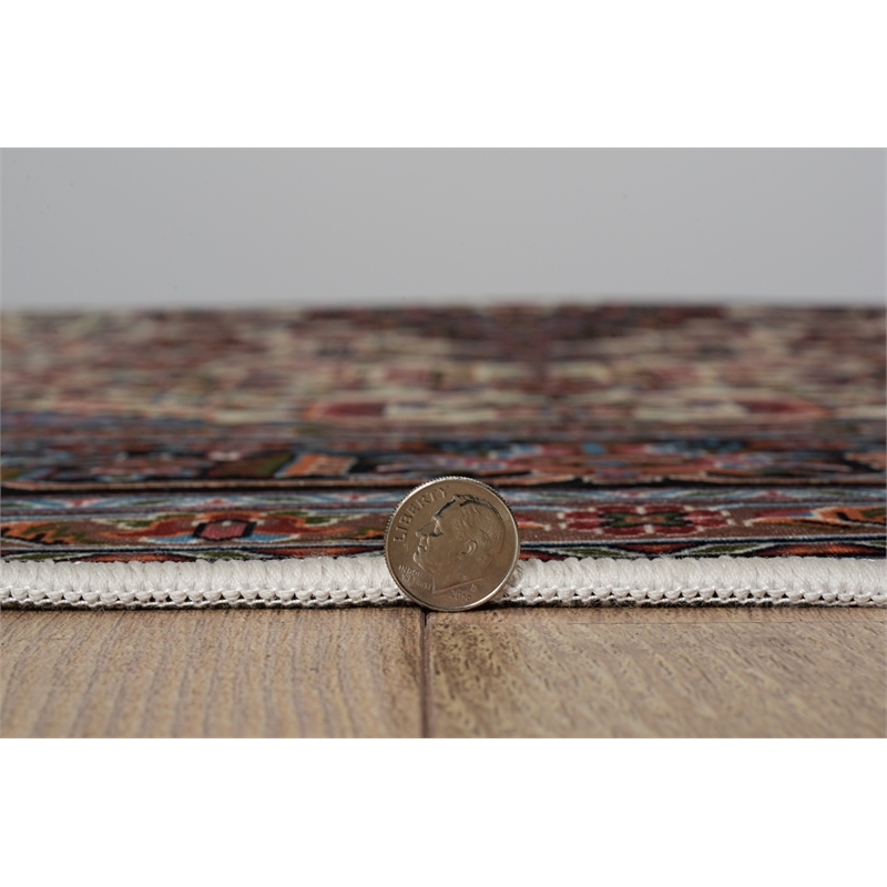 Linon Eclipse Landis Woven Polyester 5'x 7' Area Rug in Ivory