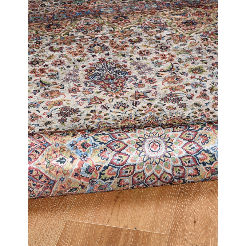 Linon Eclipse Kramer Woven Polyester 5'x 7' Rug in Ivory