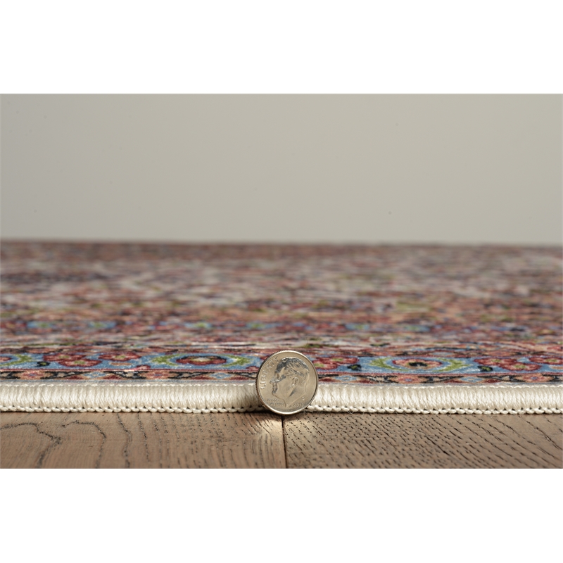 Linon Eclipse Kramer Woven Polyester 5'x 7' Rug in Ivory