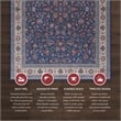 Linon Eclipse Ritchie Woven Polyester 5'x 7' Rug in Blue
