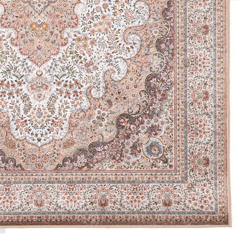 Linon Eclipse Myer Woven Polyester 5'x 7' Area Rug in Ivory