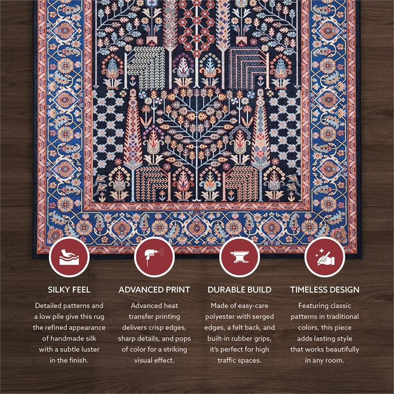 Linon Eclipse Tenley Woven Polyester 3'3