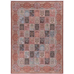 Linon Eclipse Morris Woven Polyester 3'3&quotx 5' Rug in Red