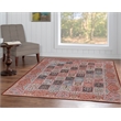 Linon Eclipse Morris Woven Polyester 5'x 7' Rug in Red