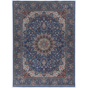 Linon Eclipse Klein Woven Polyester 2'2&quotx3'2&quot Rug in Blue