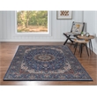 Linon Eclipse Klein Woven Polyester 5'x 7' Rug in Blue