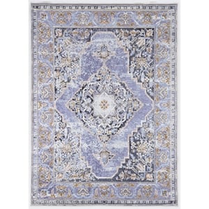 Linon Eclipse Tyler Woven Polyester 2'2&quotx3'2&quot Rug in Lavender Purple