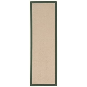 Linon Empire Machine Tufted Wool 2'6&quotx8' Rug in Natural and Green