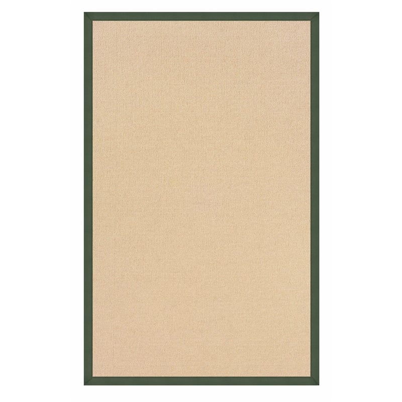 Linon Empire Machine Tufted Wool 4'x6' Rug in Natural and Green