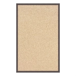 Linon Empire Machine Tufted Wool 1'10&quotx2'10&quot Rug in Natural and Slate