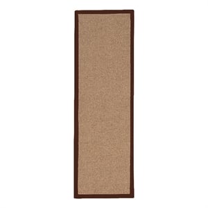 Linon Empire Machine Tufted Wool 2'6&quotx12' Rug in Cork Brown and Brown