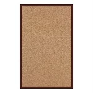 Linon Empire Machine Tufted Wool 4'x6' Rug in Cork Brown and Brown