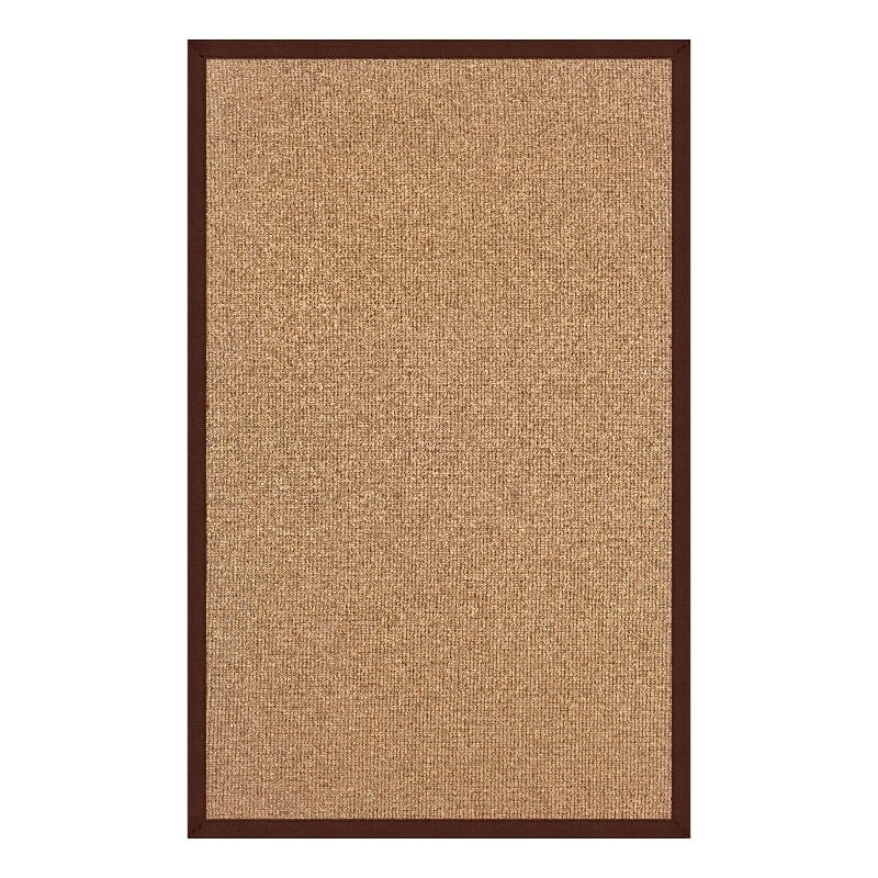 Linon Empire Machine Tufted Wool 5'x8' Rug in Cork Brown and Brown