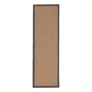 Linon Empire Machine Tufted Wool 2'6&quotx12' Rug in Cork Brown and Slate