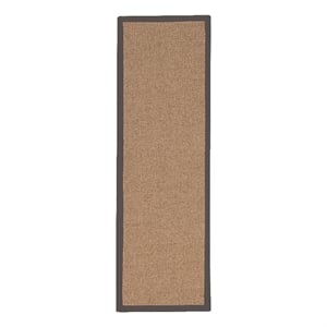 Linon Empire Machine Tufted Wool 2'6&quotx8' Rug in Cork Brown and Slate