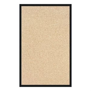 Linon Empire Machine Tufted Wool 4'x6' Rug in Natural and Black